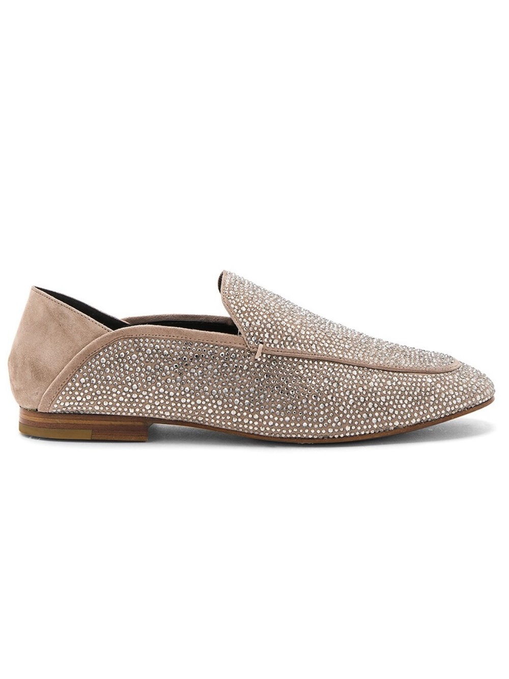 Lola Cruz Taupe Embellished loafers Suede Loafers, size 39
